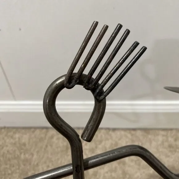 VTG 1980s 90s Postmodern Rebar Man Candle Holder running taper memphis wiggly - Picture 4 of 8